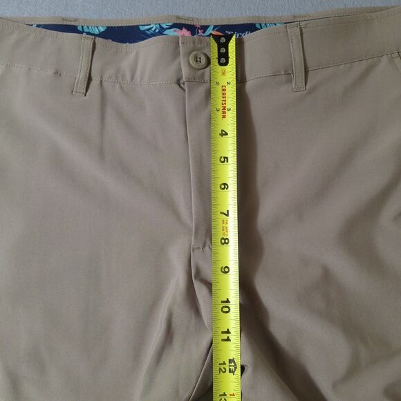Birdie Bound Golf Pants Men 36x30 Khaki Stretch Performance Flat Front Preppy - Picture 3 of 10
